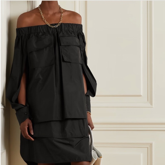 NEW!!๐๐ ๐NWT! MAX MARA Losanna off-the-shoulder taffeta blouse ๐ ๐๐  - Picture 7 of 14